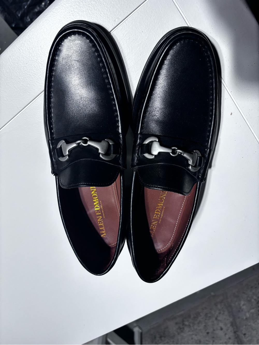 Sandro Black Leather Arezzo Loafers with Silver Hardware
